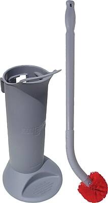 Front. Unger - Unger Ergo Toilet Bowl Brush Holder, Gray (BBWHR) - Multicolor.