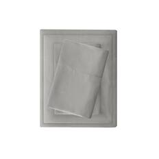 Front. Gracie Mills - Gracie Mills Hugo Deep Pocket Brushed Microfiber Sheet Set with 3M Moisture Wicking - Grey.