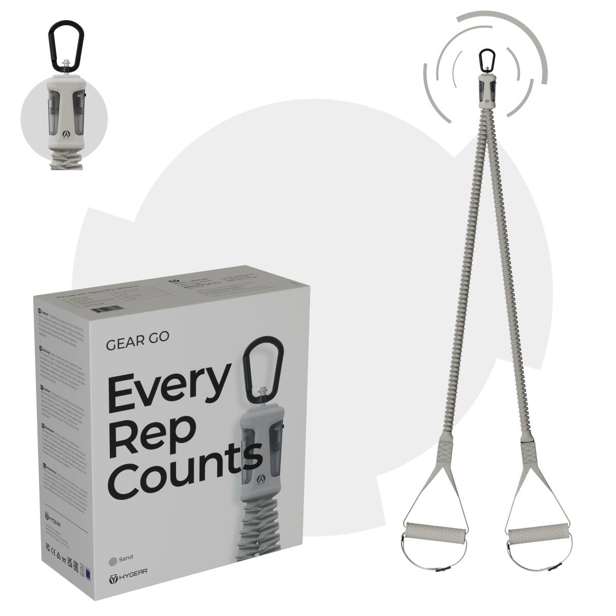 GEAR GO - Every Rep Counts - Sand - HYDEAR