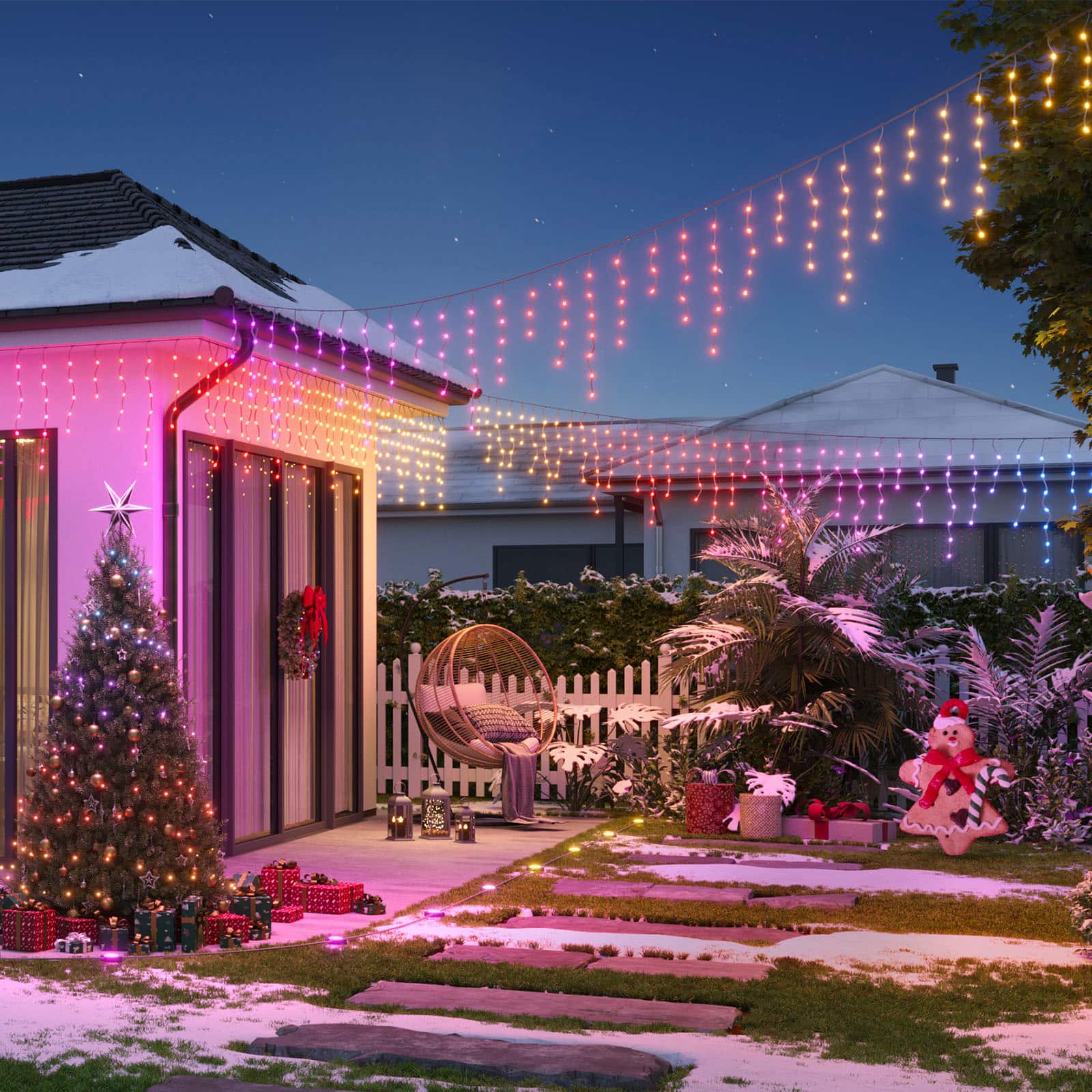 Alt View 30. Govee - RGBIC 32.8ft Icicle Lights - Multi.