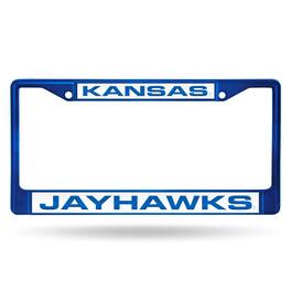 Rico Industries - Kansas Jayhawks Blue Painted Metal Laser Cut License Plate Frame - Multi