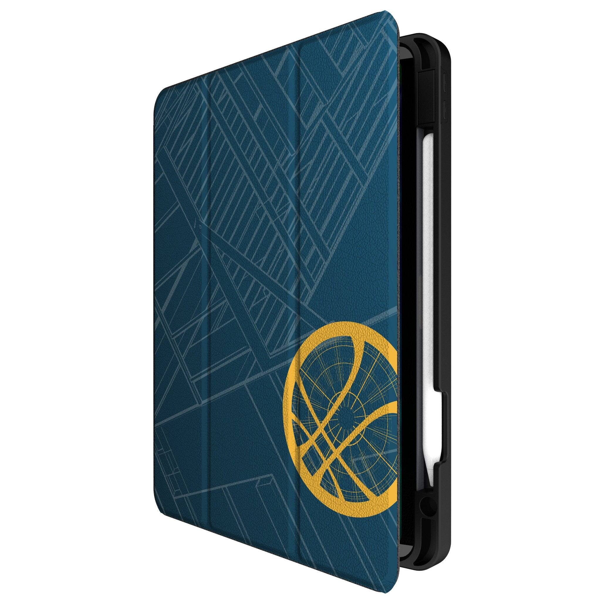 Angle. Keyscaper - Marvel MechLine Tablet Case - Apple iPad Pro 11in (M4) - Doctor Strange.