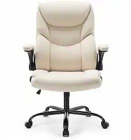 AOITUN - Ergonomic Computer Gaming Chair High Back for Daily Use with Gel Memory Foam Comfort and Durability - White