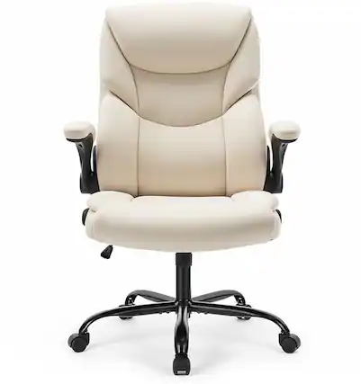Front. AOITUN - Ergonomic Computer Gaming Chair High Back for Daily Use with Gel Memory Foam Comfort and Durability - White.