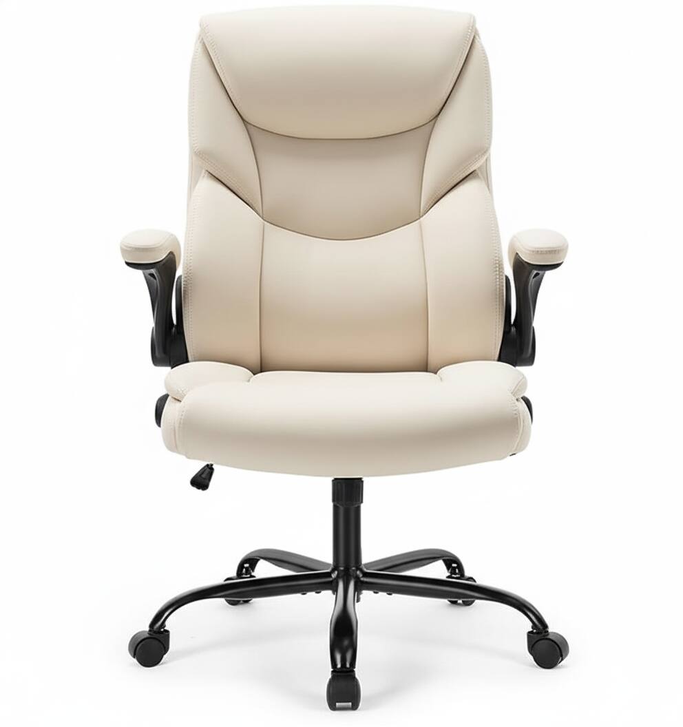 Front. AOITUN - Ergonomic Computer Gaming Chair High Back for Daily Use with Gel Memory Foam Comfort and Durability - White.