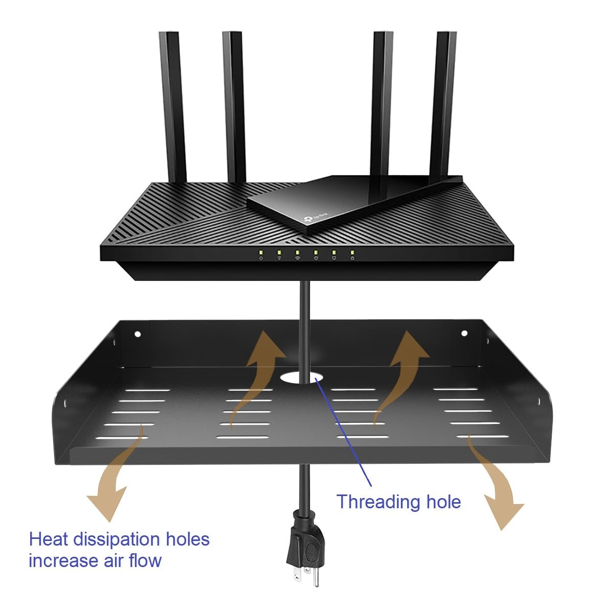 - Threading hole
- Heat dissipation holes increase air flow
