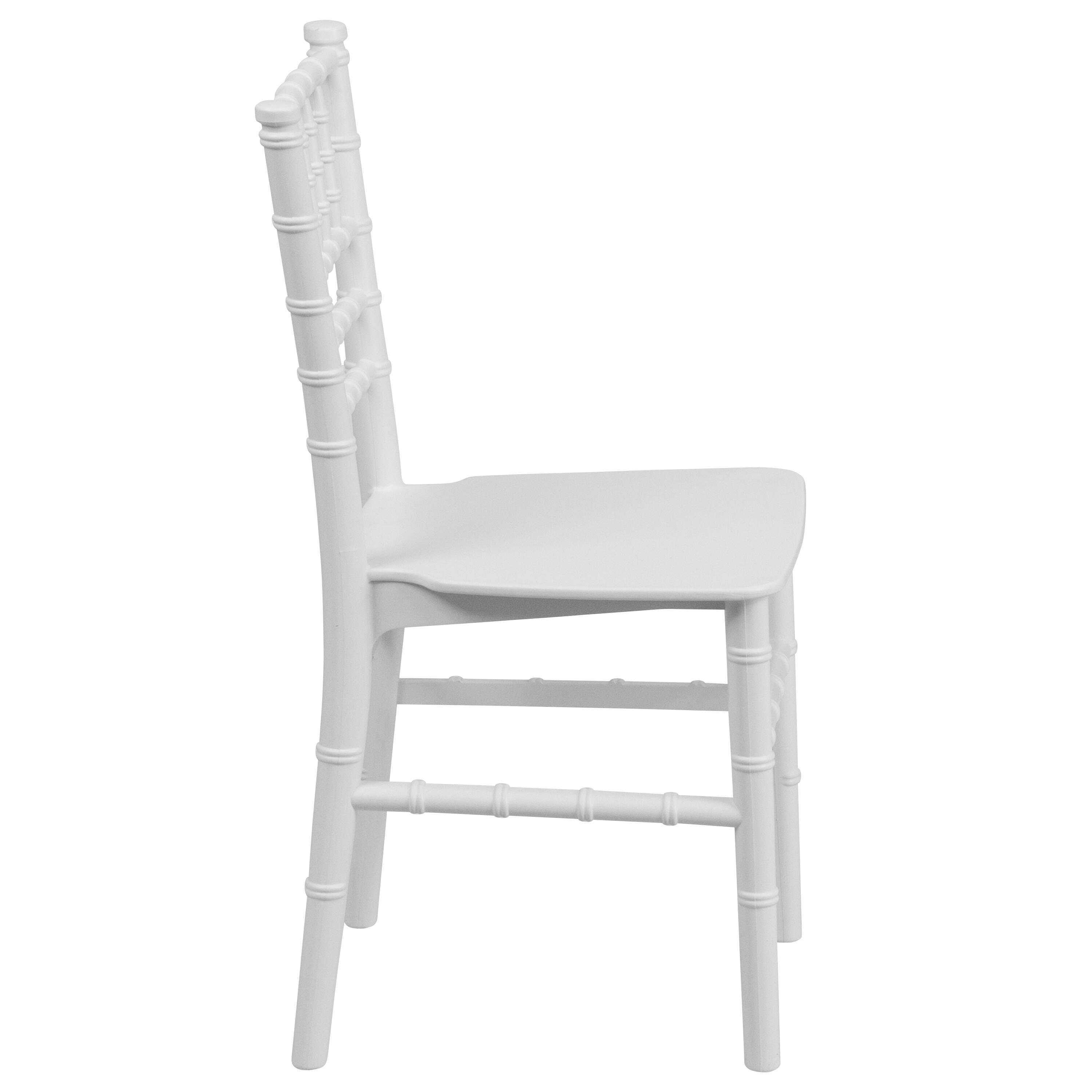 Alt View 7. Emma + Oliver - 10 Pack Child’s All Occasion Resin Chiavari Chair for Home or Home Based Rental Business - White.
