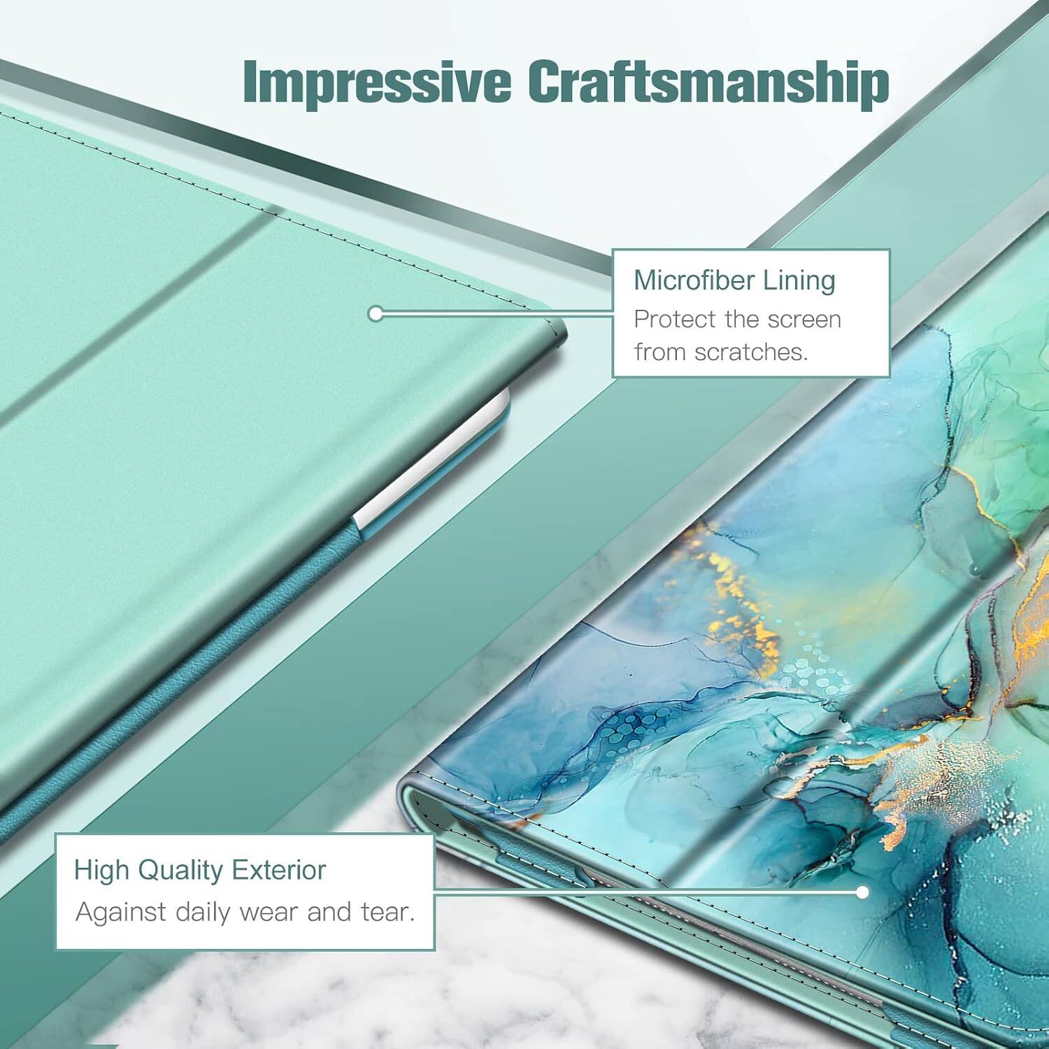 Impressive Craftsmanship

Microfiber Lining
Protect the screen from scratches.

High Quality Exterior
Against daily wear and tear.