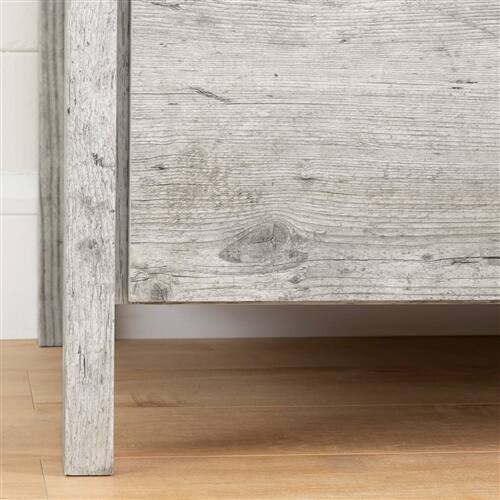Left. SlickBlue - Sleek Modern Double Dresser with 6 Deep Drawers - Washed Pine.