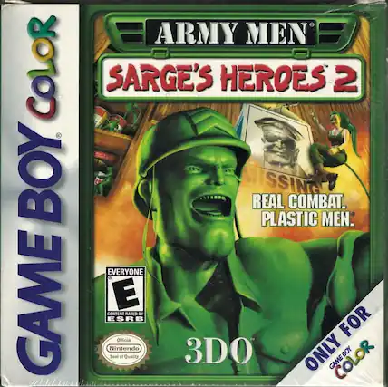 Front. 3DO - Army Men Sarge's Heroes 2 - GameBoy Color. - E (Everyone)