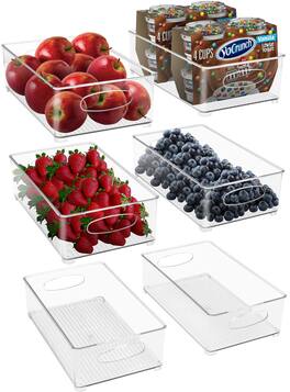 Sorbus - Clear Storage Bins for Kitchen Pantry, fridge & more