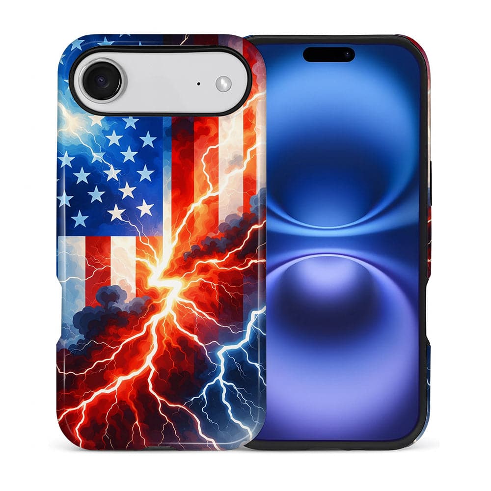 BUBM - Smartphone Case for iPhone - 2-Layer Durable Smartphone Protection Case - Lightning of Liberty - Lightning of Liberty for iPhone Air