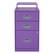 Front. OSP Home Furnishings - 3 Drawer Locking Metal File Cabinet with Top Shelf - Purple.