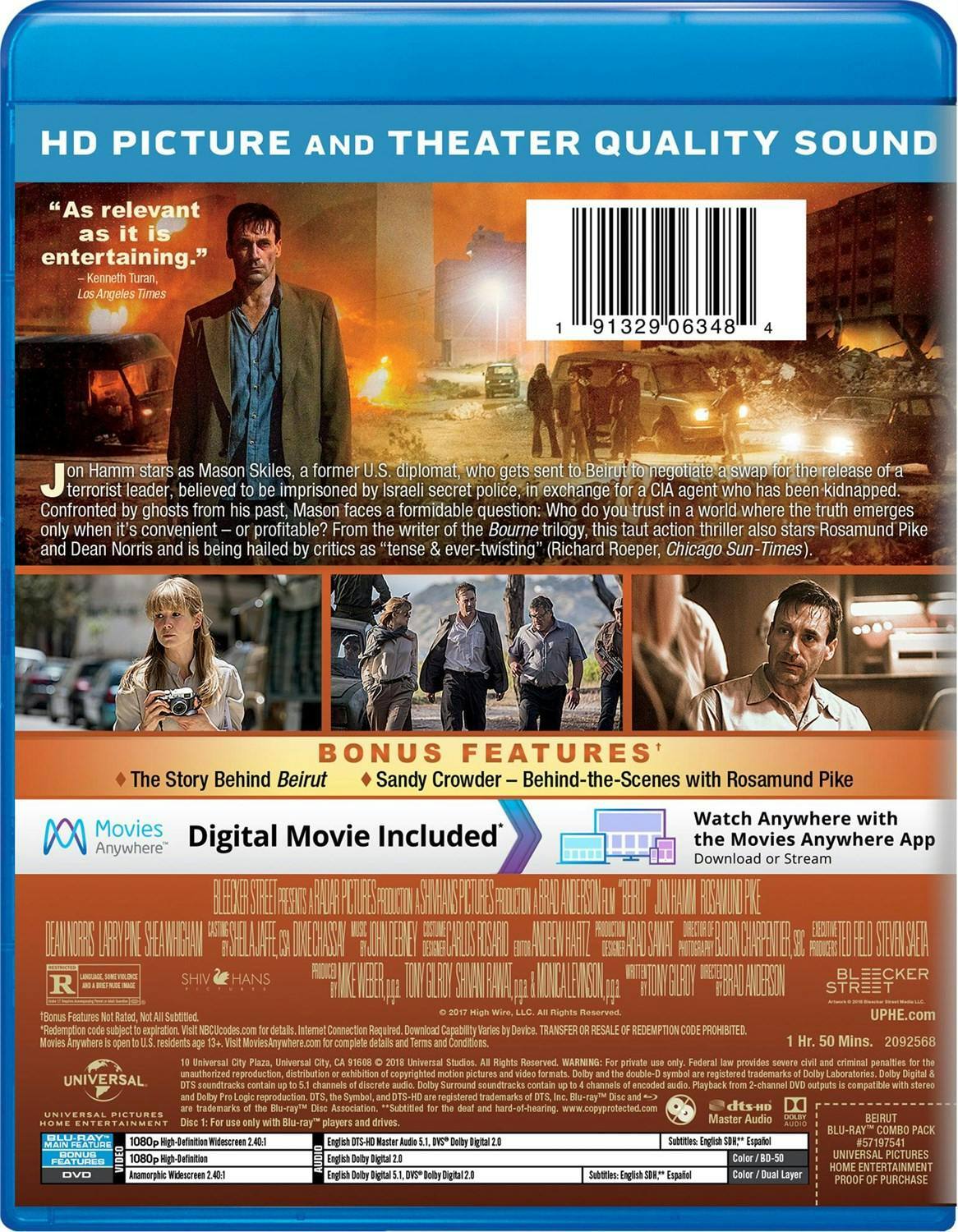 Back. Beirut (DVD + Digital) [Blu-ray].