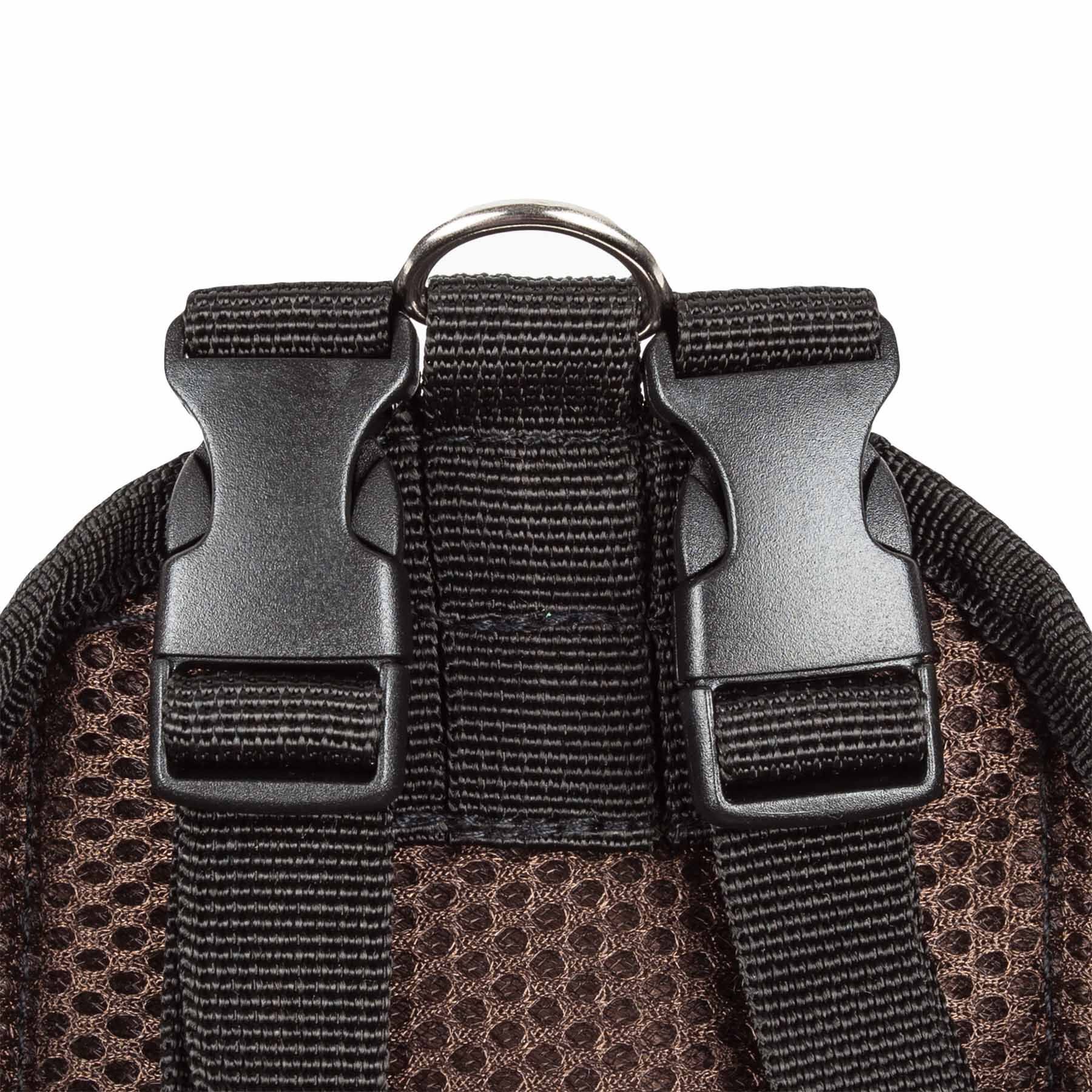 Alt View 3. KyyWee - kyywee'Mooltese' Large-Pocketed Compartmental Animated Dog Harness Backpack - brown.