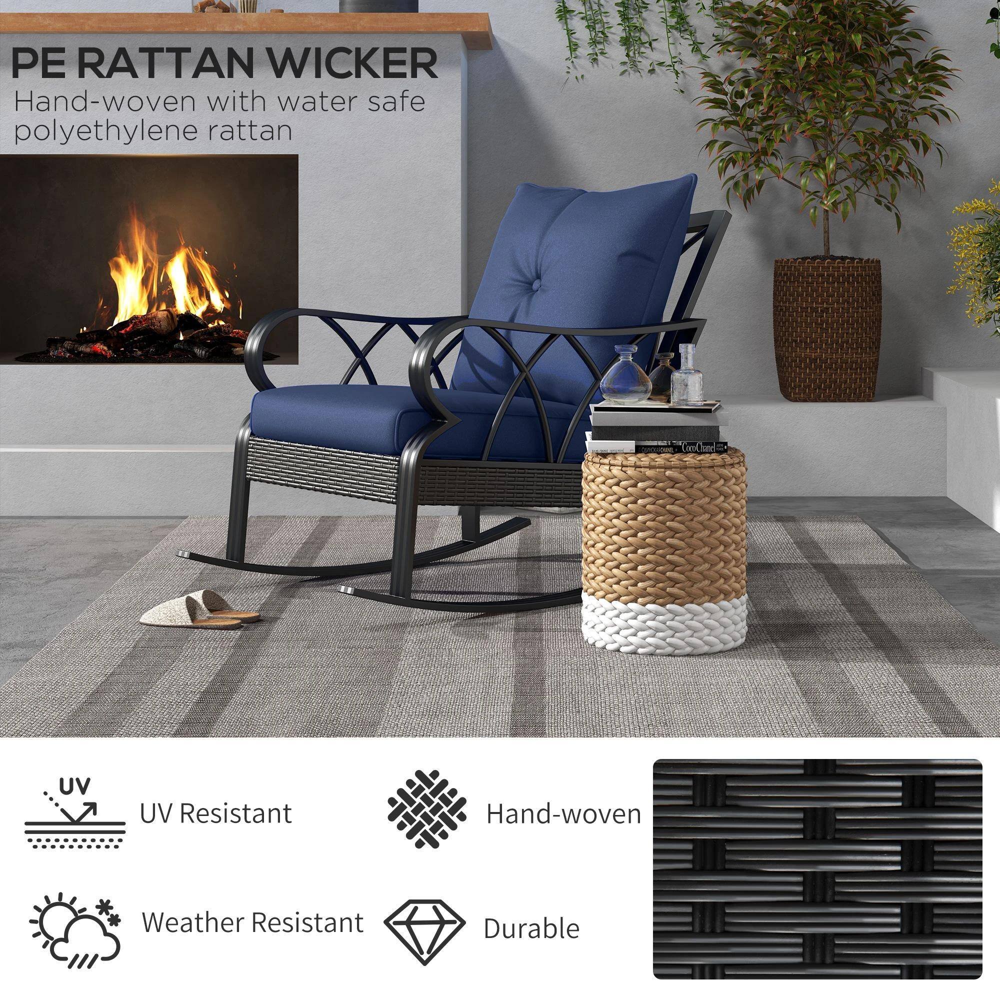 PE RATTAN WICKER  
Hand-woven with water safe polyethylene rattan  

- UV Resistant  
- Weather Resistant  
- Hand-woven  
- Durable