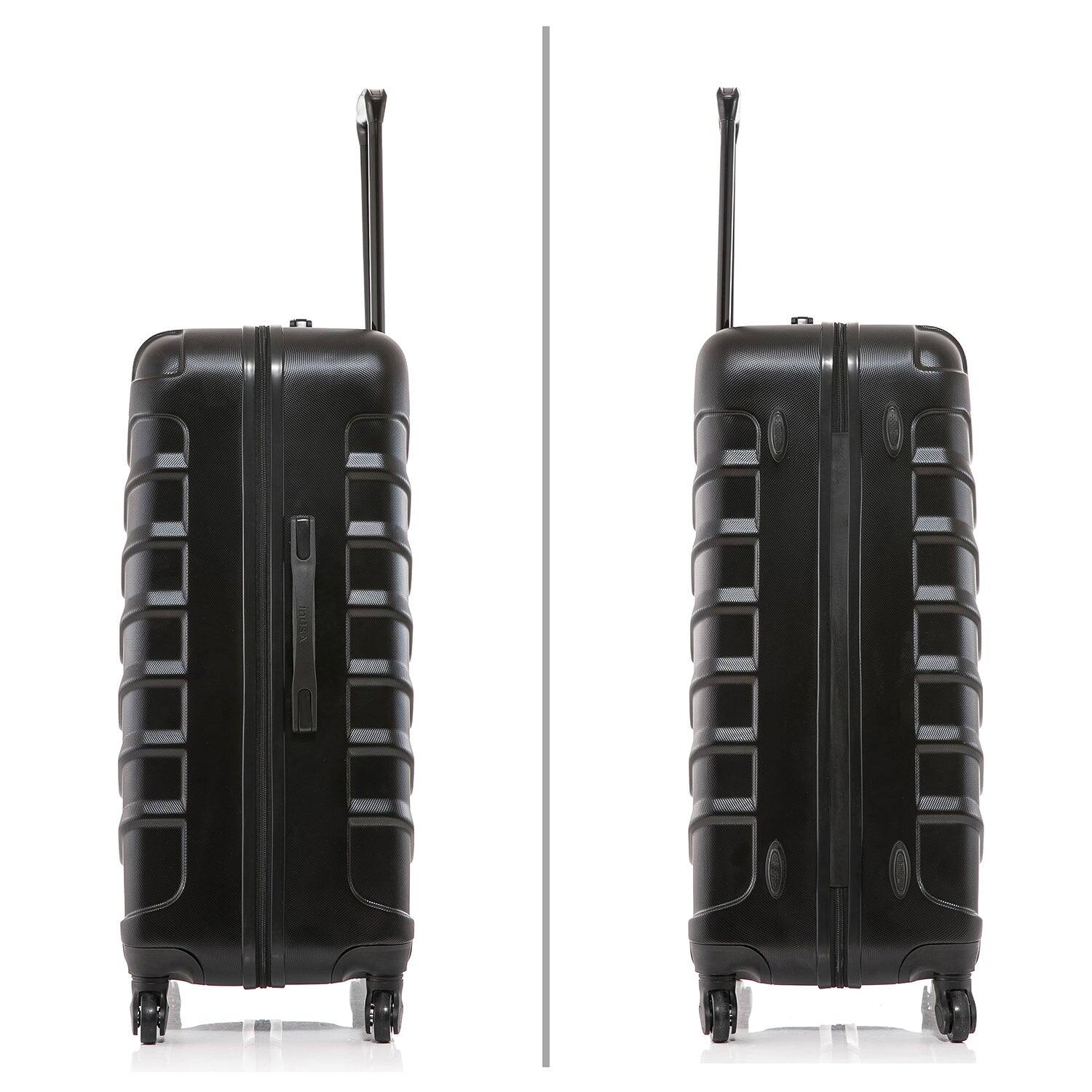 Alt View 2. InUSA - Endurance Lightweight Hardside Spinner 3 Piece Luggage Set  20"/24"/28" - Black.