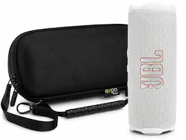 JBL - Flip 7 Waterproof Portable Speaker with Case - White - Squad