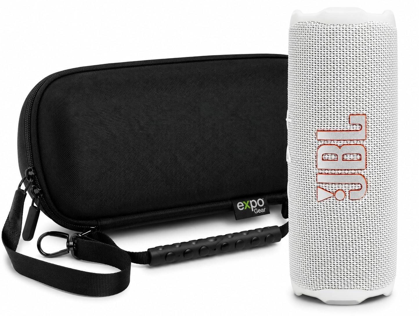 JBL - Flip 7 Waterproof Portable Speaker with Case - White - Squad