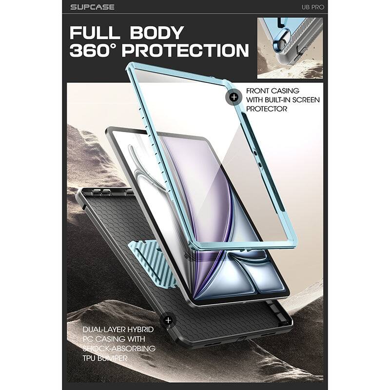 SUPCASE UB PRO

FULL BODY 360° PROTECTION

- FRONT CASING WITH BUILT-IN SCREEN PROTECTOR
- DUAL-LAYER HYBRID PC CASING WITH SHOCK-ABSORBING TPU BUMPER