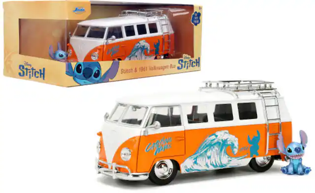 Stitch & 1961 Volkswagen Bus
Stitch
Catching Waves
