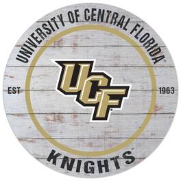 Jardine - UCF Knights 20'' x 20'' Indoor/Outdoor Weathered Circle Sign - White