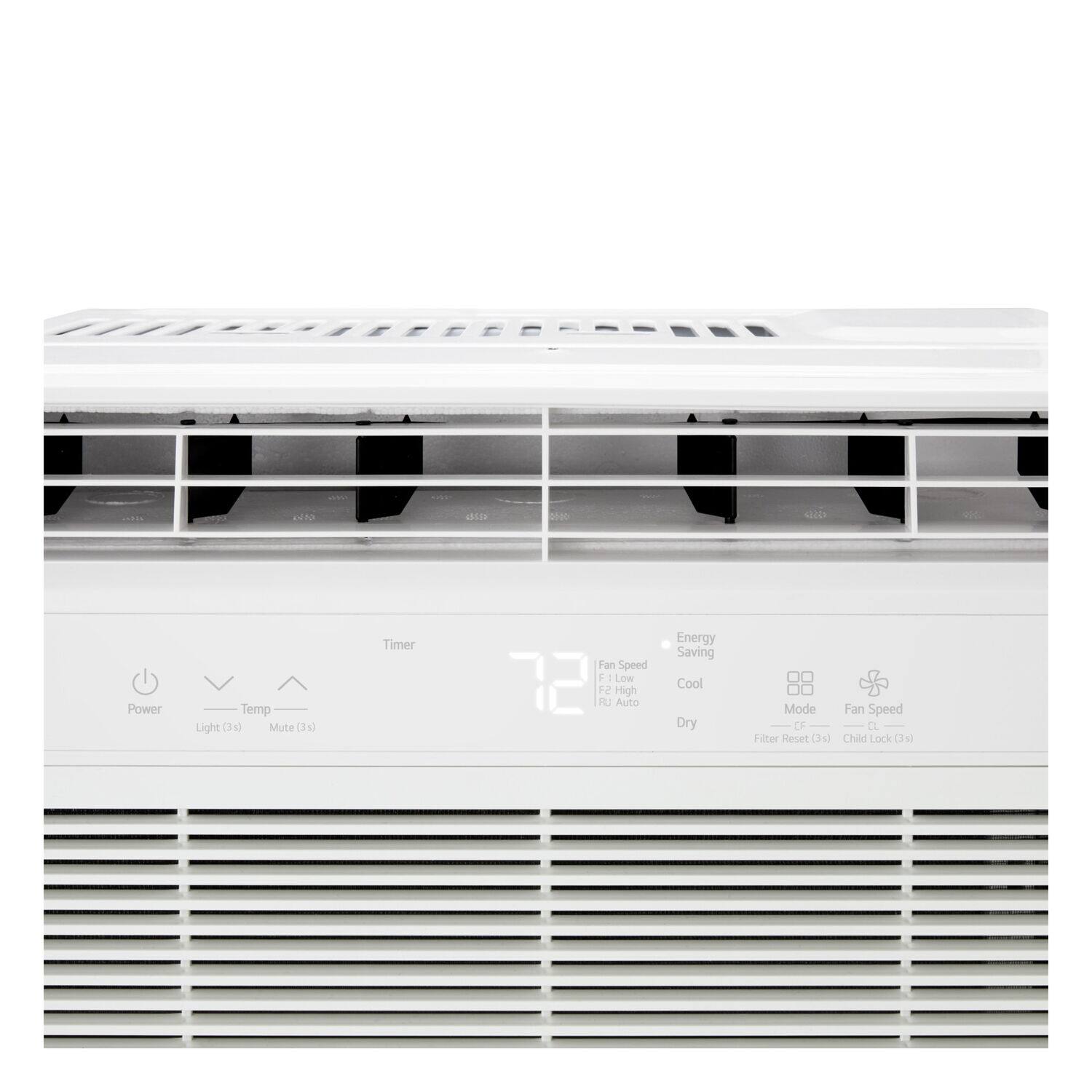 - Power
- Temp
- Light (3s)
- Mute (3s)
- Timer
- Fan Speed
  - F1: Low
  - F2: High
  - R1: Auto
- Energy Saving
- Cool
- Dry
- Mode
- Fan Speed
- Filter Reset (3s)
- Child Lock (3s)