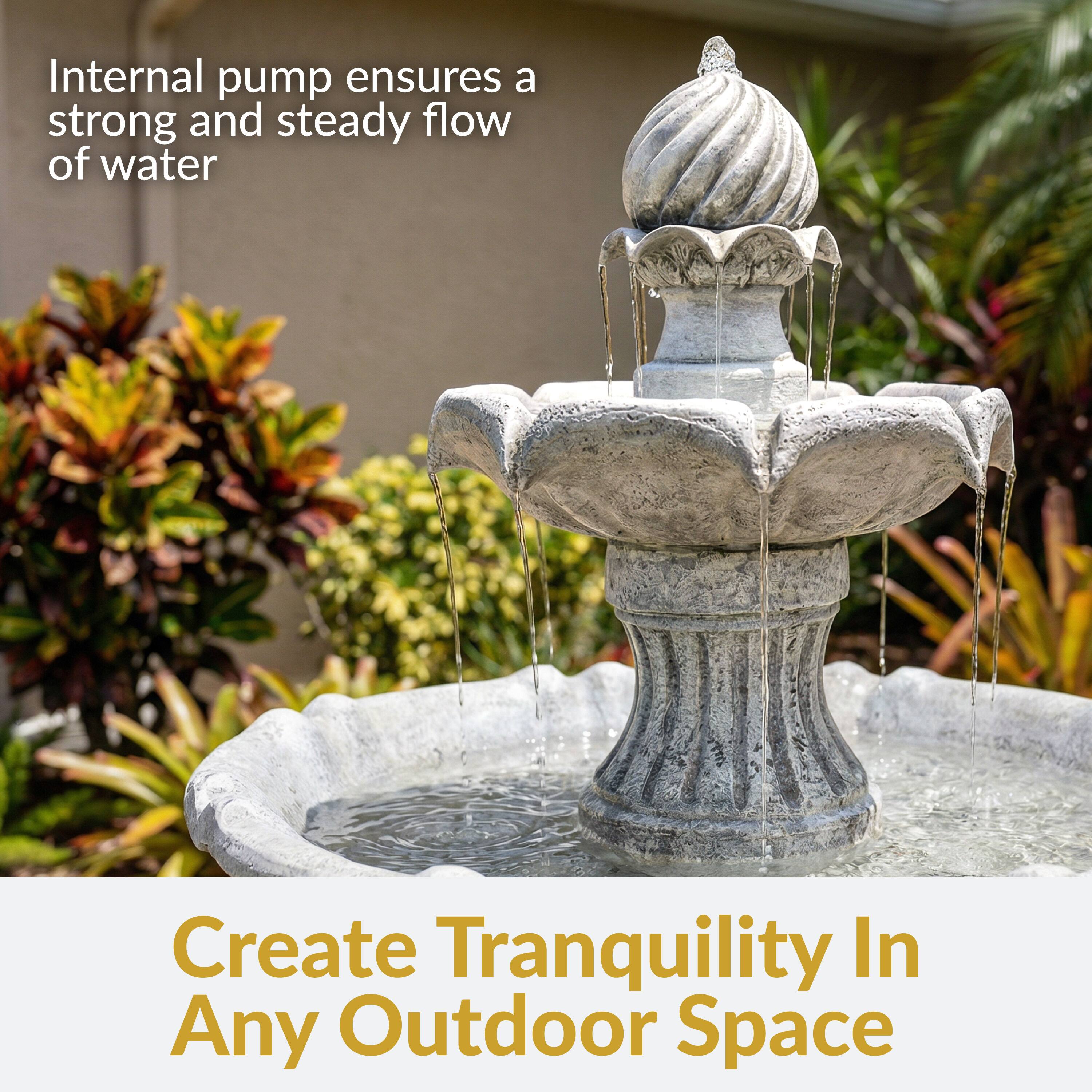 Internal pump ensures a strong and steady flow of water

Create Tranquility In Any Outdoor Space