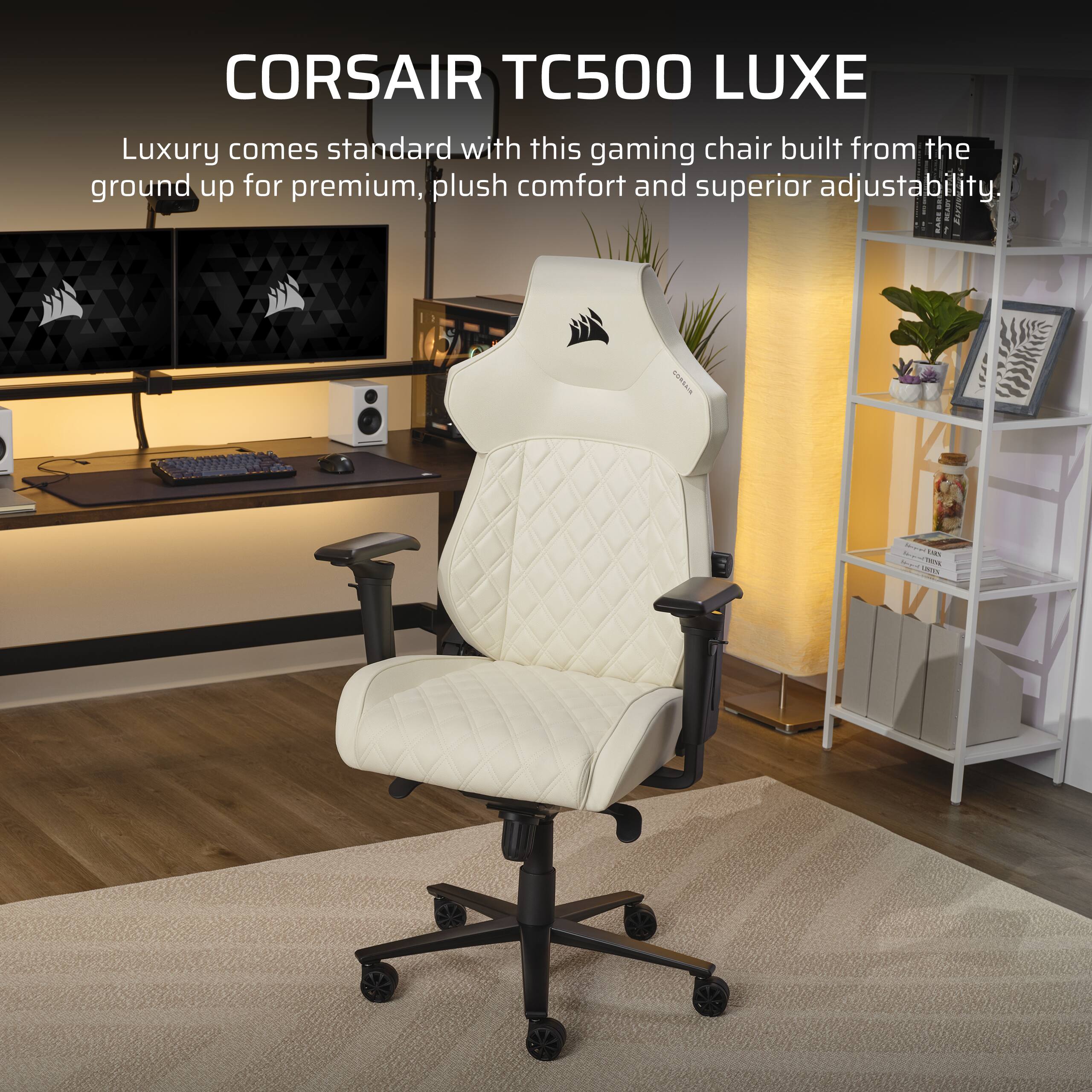 Corsair TC500 Luxe Luxury comes standard with this gaming chair, built from the ground up for premium, plush comfort and superior adjustability.