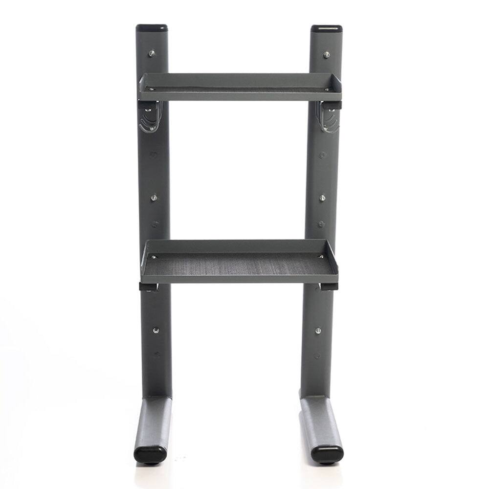 Alt View 2. Power Systems - Cable Attachment Bar & Accessory Rack, Storage Rack for Curl Bars, Straight Bars & More - Black.