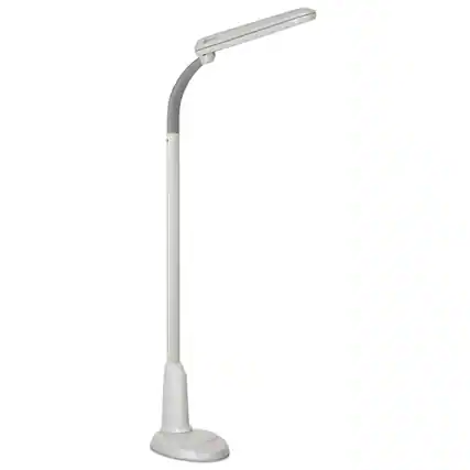 Front. OttLite - 24W Classic Floor Lamp - Gray.