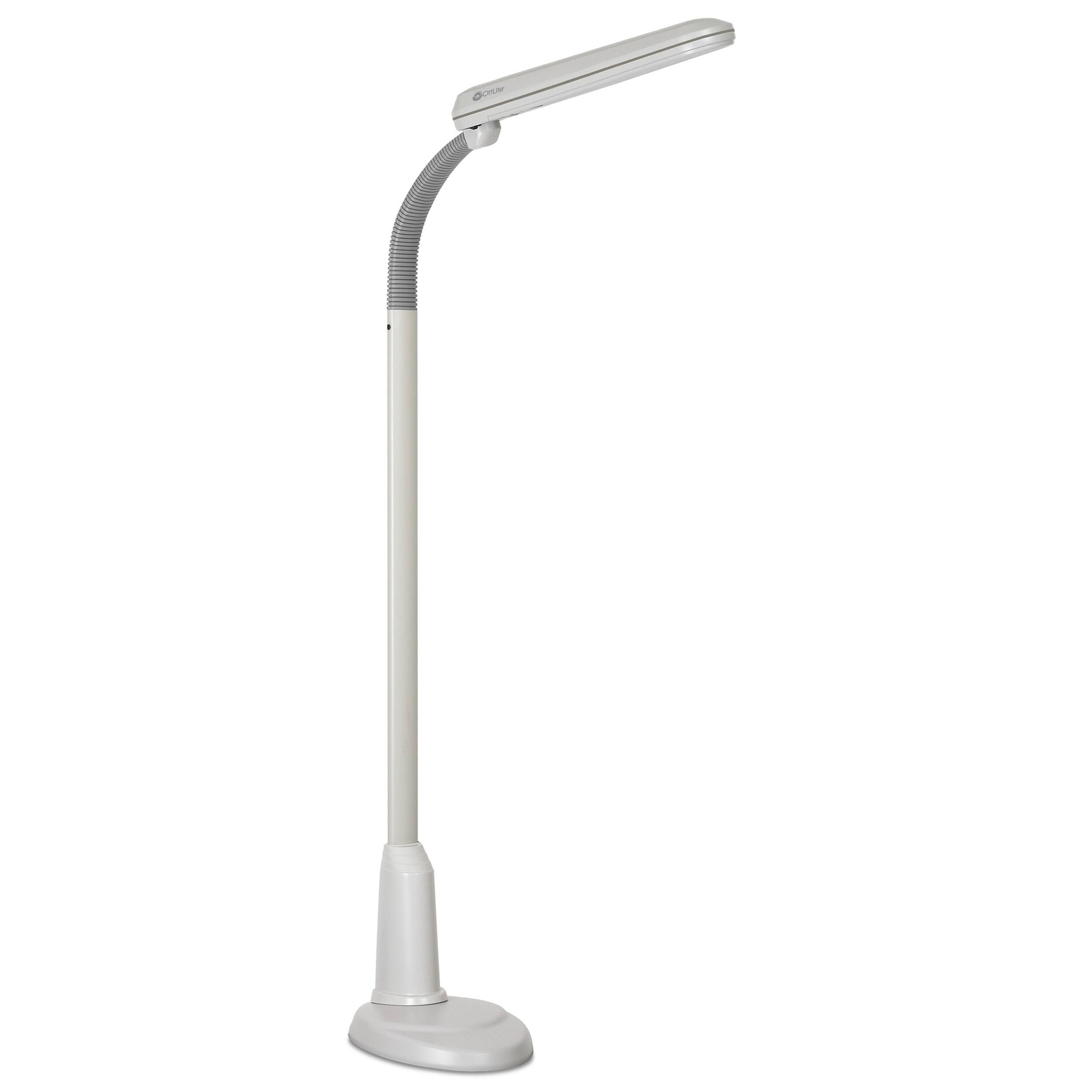 Front. OttLite - 24W Classic Floor Lamp - Gray.