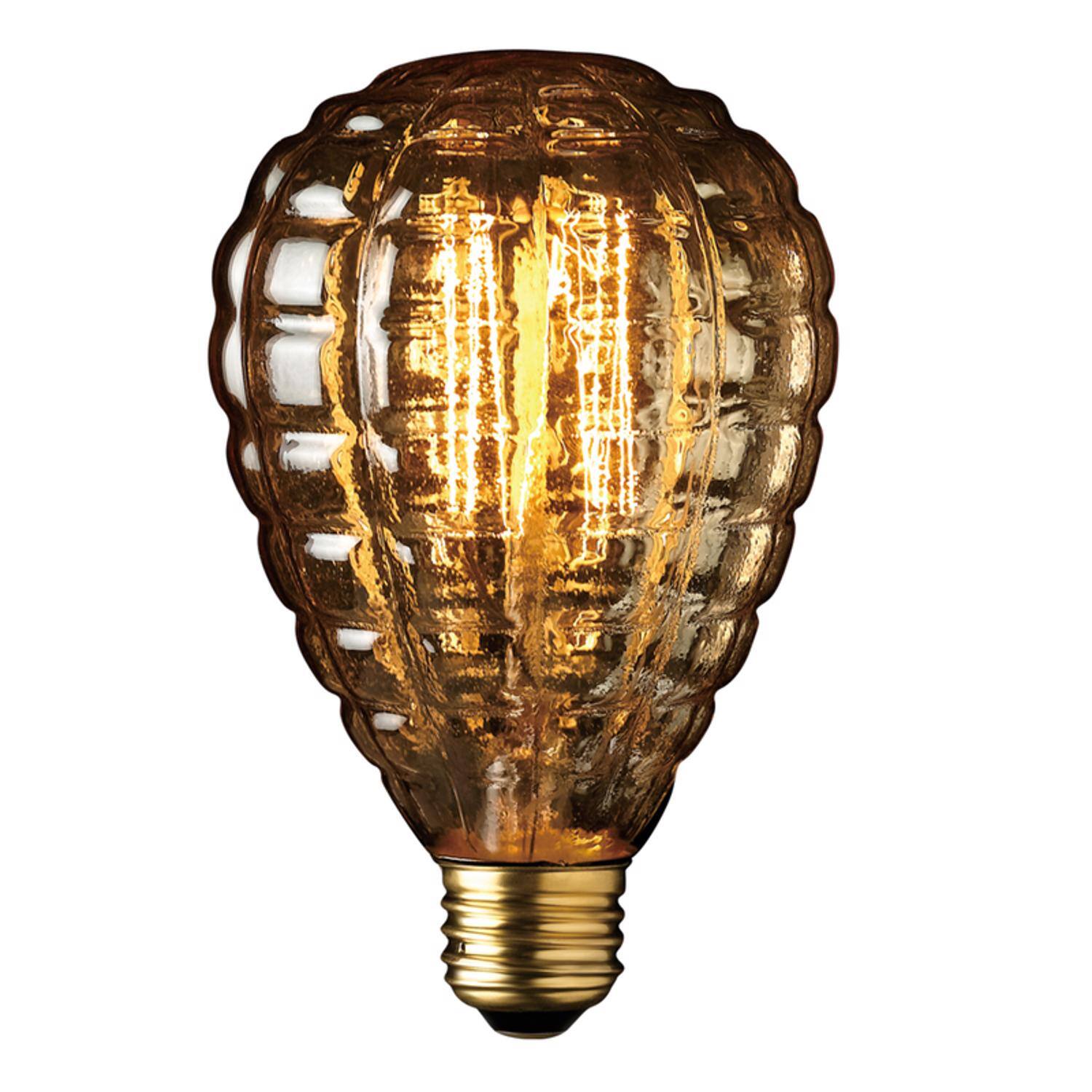 Angle. Globe Electric - Globe Electric Designer Granada 40 W G40 Decorative Incandescent Bulb E26 (Medium) Amber 1 pk.