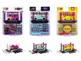 Model Kit 3 piece Car Set Release 68 Limited Edition to 9600 pieces Worldwide 1/64 Diecast Model Cars by M2 Machines - Multicolor