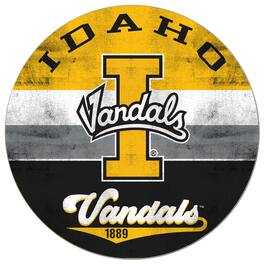 Jardine - Idaho Vandals 20'' x 20'' Retro Logo Circle Sign - Yellow