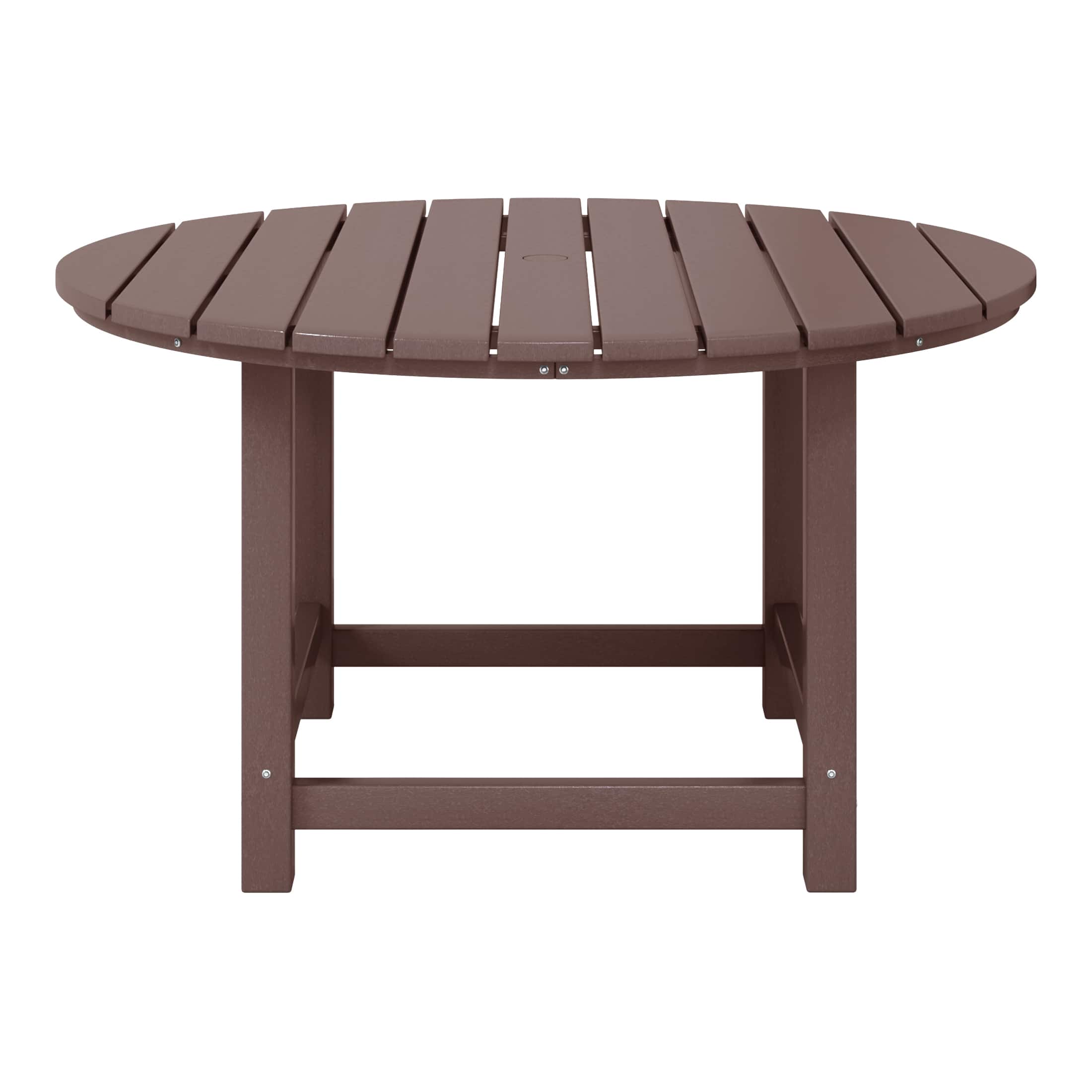 "WestinTrends - Malibu Kids Outdoor Patio Furniture HDPE 38"" Wide Round Dining Table - Dark Brown" price history on PriceWatchPro