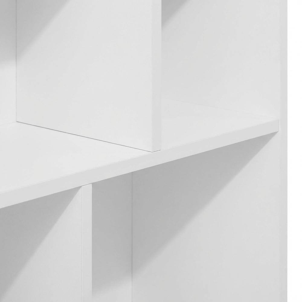 FurniFact 7 Cube Irregular Bookcase with Storage Organizer and Modern ...