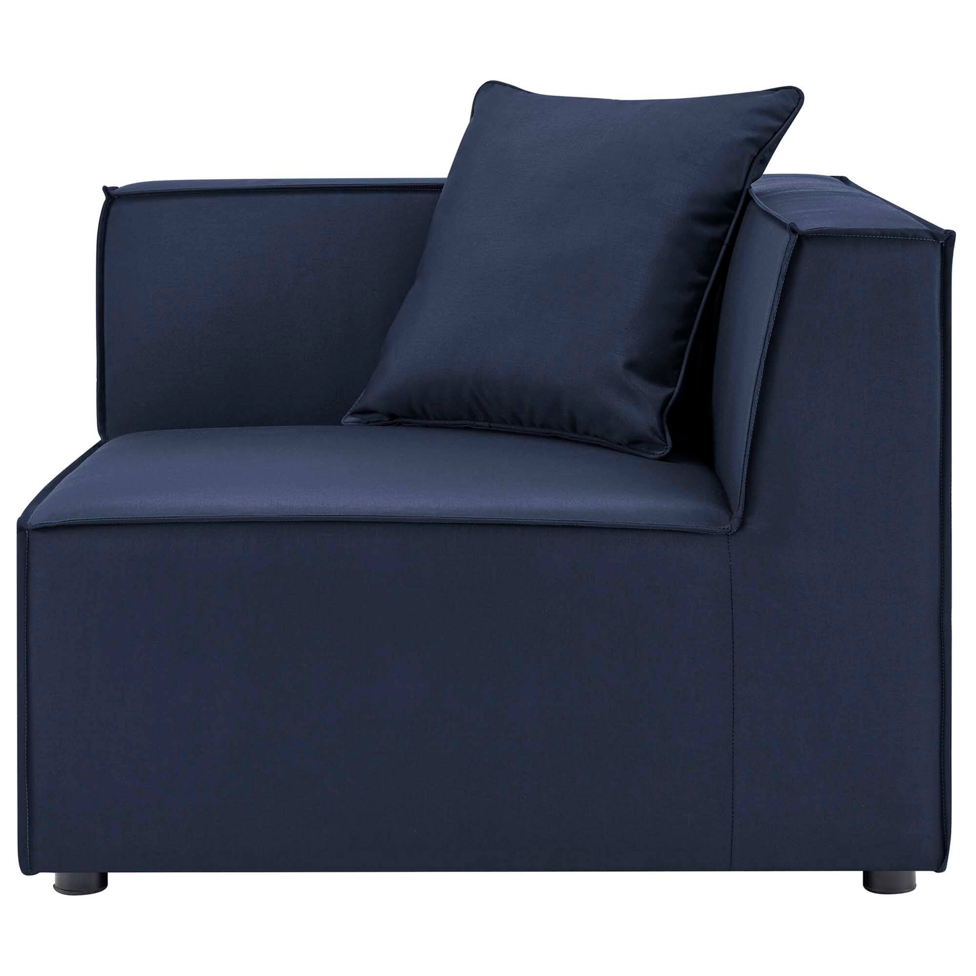 Alt View 2. Modway - Saybrook 5-Piece Outdoor Patio Upholstered Sectional Sofa by Modway - Navy.
