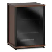 Salamander Designs - Synergy 303 Single AV Cabinet (American Cherry with Black Glass & Black Posts) - Cherry/Black - Front_Zoom