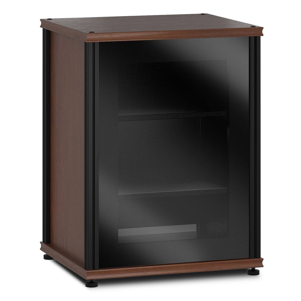 Front. Salamander Designs - Salamander Designs Synergy 303 Single AV Cabinet (American Cherry with Black Glass & Black Posts) - Cherry/Black.