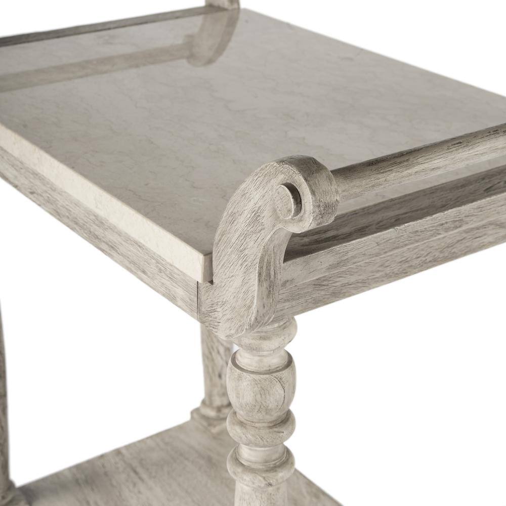 Alt View 6. Butler Specialty - Danielle Marble Bar Cart - Gray.