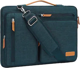 mosiso - Laptop Shoulder Bag 14 Inch, 360 Protective Computer Messenger Bag for HP Lenovo Dell ASUS Acer - Teal Green