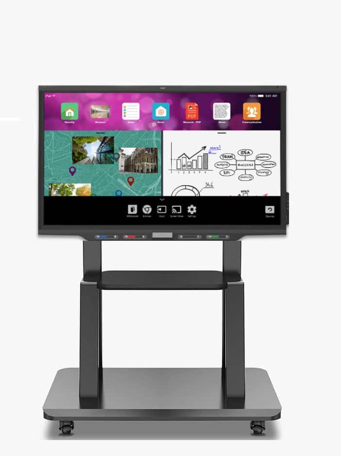 Smart Tech - Mobile Floor Stand for Smart Board SBID-7086 - Black