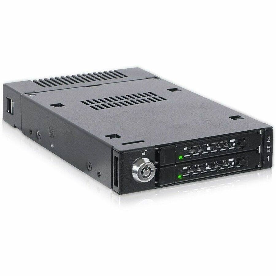 Alt View 1. Icy Dock - Icy Dock ToughArmor MB834M2K-B Drive Enclosure for 3.5" M.2, PCI Express NVMe - Mini-SAS HD Host Interface Internal.