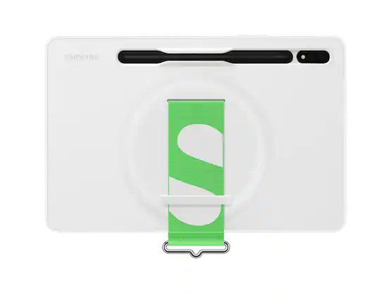 Front. Samsung - Samsung Galaxy Tab S8 Strap Cover I Color: White - White.