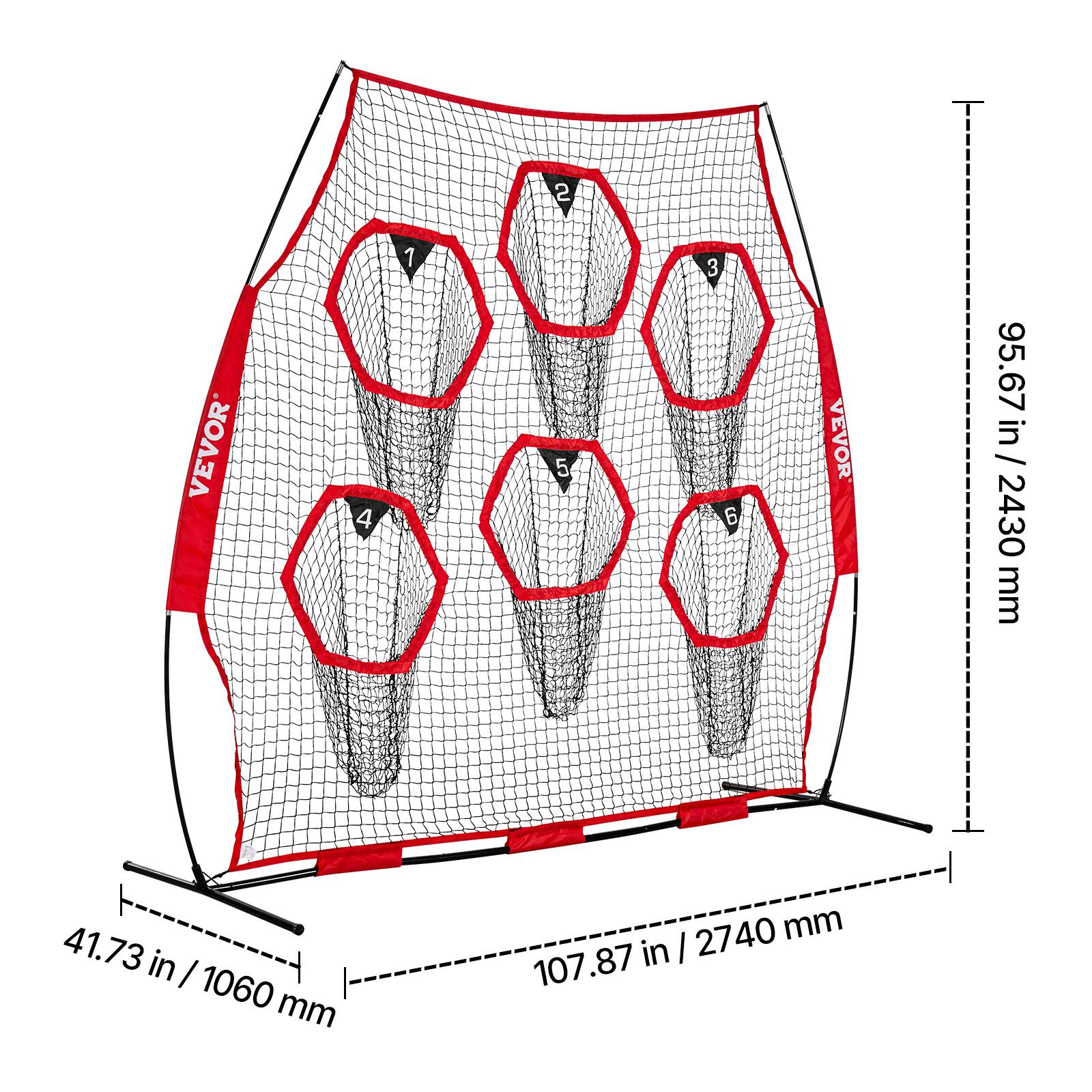2 VEVOR 4 1 5 3 6 VEVOR  
95.67 in / 2430 mm  
41.73 in / 1060 mm  
107.87 in / 2740 mm
