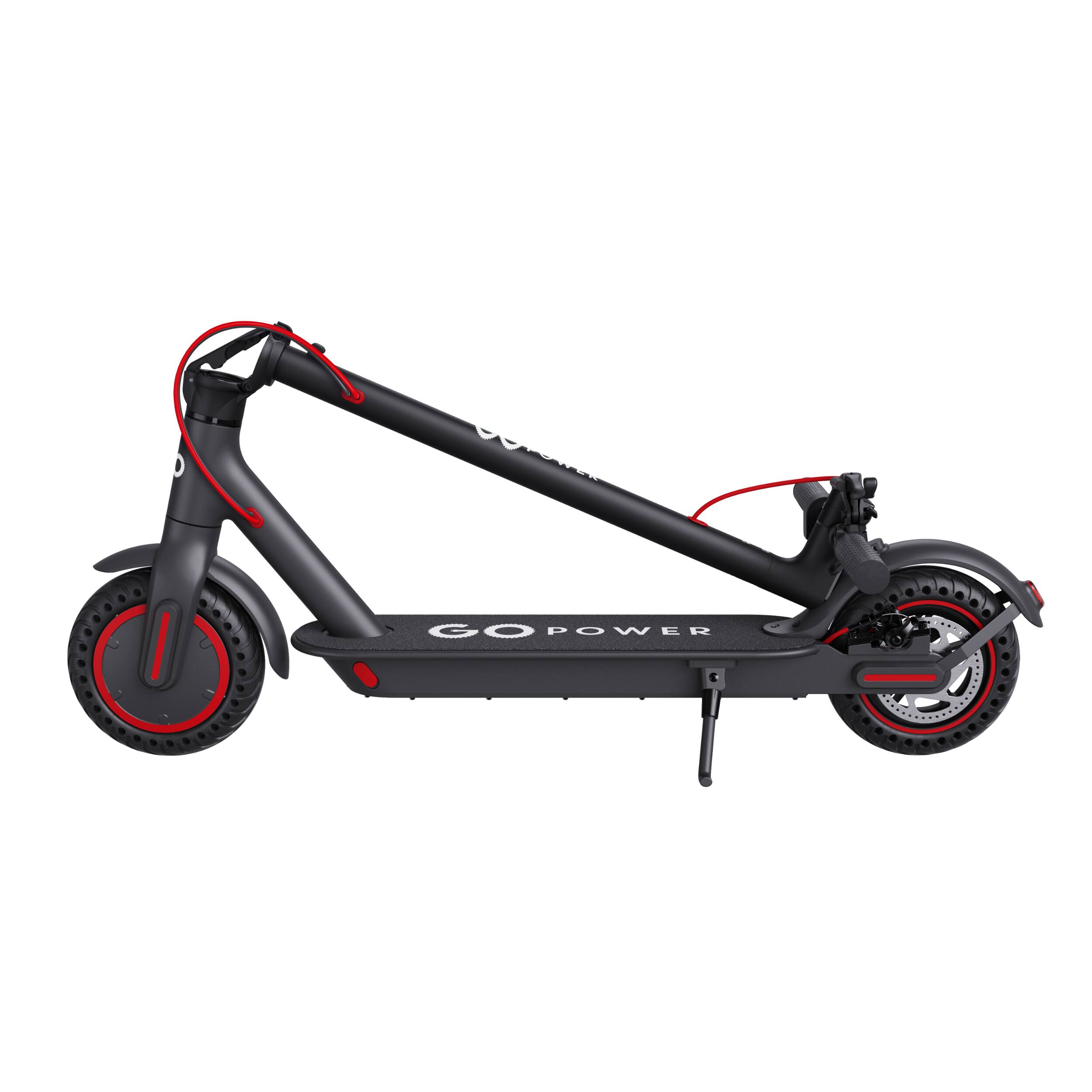 Left. GoPowerBike - GoPowerBike GoZoom Foldable Electric Scooter | Lightweight Foldable Commuter E-Scooter - Black.