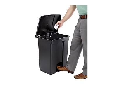 Alt View 2. Safco - Safco Indoor Step Trash Can, Black Plastic, 17 Gal. (9922BL) - Black.