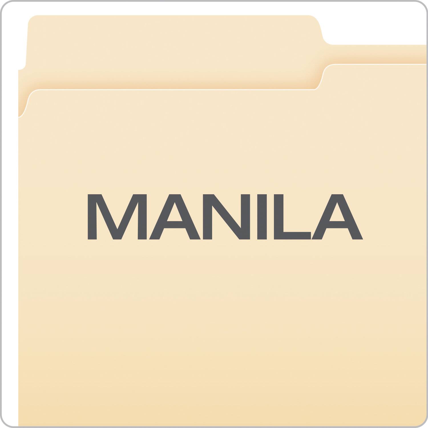 Left. Tops Business Forms - Manila File Folders, 1/2-Cut Tabs: Assorted, Letter Size, 0.75" Expansion, Manila, 100/Box.
