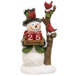 BreeBe - Resin Snowman & Cardinals Christmas Countdown - Multicolor